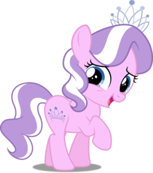 Size: 4425x5000 | Tagged: safe, artist:dashiesparkle, diamond tiara, earth pony, pony, crusaders of the lost mark, season 5, absurd resolution, close-up, cute, diamondbetes, female, filly, happy, jewelry, looking at you, raised hoof, shadow, simple background, smiling, solo, tiara, transparent background, vector