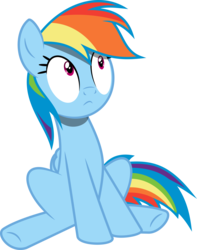 Size: 5000x6354 | Tagged: safe, artist:aureai, rainbow dash, g4, .svg available, absurd resolution, do not want, female, reaction image, simple background, solo, transparent background, vector, wat