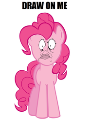 Size: 942x1288 | Tagged: safe, pinkie pie, g4, clod, cursed image, draw on me, exploitable meme, female, mare, meme, ponified meme, solo, steven universe, yellow diamond (steven universe)