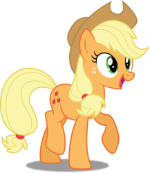 Size: 4342x5000 | Tagged: safe, artist:dashiesparkle, applejack, g4, the ticket master, absurd resolution, female, open mouth, shadow, simple background, solo, transparent background, vector