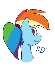 Size: 1920x2560 | Tagged: safe, artist:shawncuddle, rainbow dash, g4, female, ponytail, smiling, solo