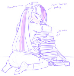 Size: 1280x1305 | Tagged: safe, artist:jonfawkes, twilight sparkle, human, g4, adorkable, book, clothes, cute, dork, female, food, humanized, i'm pancake, missing shoes, pancakes, sleeping, socks, solo, that pony sure does love books