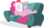 Size: 15538x10000 | Tagged: safe, artist:antoxa2584, fluttershy, pinkie pie, g4, one bad apple, absurd resolution, couch, female, magazine, simple background, solo, transparent background, vector