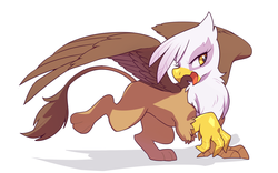 Size: 1280x800 | Tagged: safe, artist:l0x0b, gilda, griffon, g4, female, simple background, solo, white background