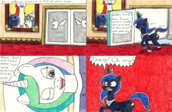 Size: 1024x667 | Tagged: safe, artist:eternaljonathan, princess celestia, princess luna, comic:a new twist, g4, comic, traditional art