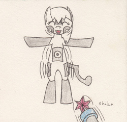 Size: 915x873 | Tagged: safe, artist:eternaljonathan, hybrid, amplifier, ponified, traditional art