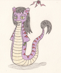 Size: 815x981 | Tagged: safe, artist:eternaljonathan, hybrid, lamia, original species, ponified, traditional art