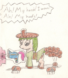 Size: 836x955 | Tagged: safe, artist:eternaljonathan, hybrid, ponified, traditional art