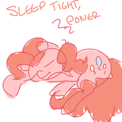 Size: 500x500 | Tagged: safe, artist:nobody, pinkie pie, g4, female, sketch, sleeping, solo