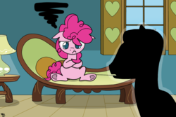 Size: 1024x683 | Tagged: safe, artist:galefeather, pinkie pie, g4, fanfic art, filly, frown, pinkie personalities