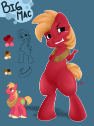 Size: 1280x1707 | Tagged: safe, artist:chibiteff, big macintosh, earth pony, anthro, g4, chibi, male, solo