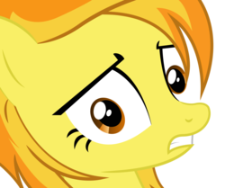 Size: 5591x4674 | Tagged: safe, artist:ezecoyote, spitfire, g4, absurd resolution, alternate hairstyle, female, help, sh-pony, simple background, solo, transparent background, vector, youtube link