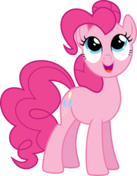 Size: 4997x6407 | Tagged: safe, artist:1apeepa, pinkie pie, g4, .ai available, absurd resolution, female, looking up, simple background, solo, transparent background, vector