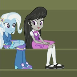 Size: 500x500 | Tagged: safe, screencap, octavia melody, trixie, equestria girls, g4, my little pony equestria girls: friendship games