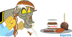 Size: 1807x932 | Tagged: safe, artist:roger334, discord, g4, anna, cacao bean, chocolate, food, frozen (movie), male, nutella, parody, simple background, solo, transparent background, vector