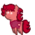 Size: 128x128 | Tagged: safe, artist:pixelanon, oc, oc only, oc:ruby rouge, colt quest, 8-bit, alternate color palette, earring, female, filly, foal, piercing, sprite