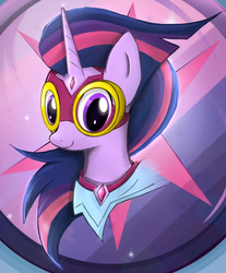 Size: 800x967 | Tagged: safe, artist:milanoss, twilight sparkle, alicorn, pony, g4, female, mare, masked matter-horn costume, portrait, power ponies, solo, twilight sparkle (alicorn)