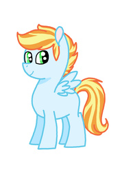 Size: 2360x3000 | Tagged: safe, artist:broohan, oc, oc only, oc:solar sparks, high res, offspring, parent:rainbow dash, parent:soarin', parents:soarindash, solo