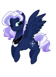 Size: 301x414 | Tagged: safe, artist:h0mi3, oc, oc only, oc:starlight, magical lesbian spawn, offspring, parent:oc:snowdrop, parent:princess luna, parents:canon x oc, simple background, solo, white background