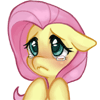 Size: 100x100 | Tagged: safe, artist:pohwaran, fluttershy, g4, animated, crying, female, icon, simple background, solo, transparent background