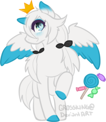 Size: 523x600 | Tagged: safe, artist:gr0ssking, oc, oc only, alicorn, pony, alicorn oc, hair bow, solo