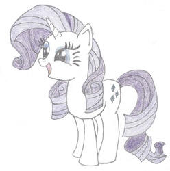 Size: 1202x1210 | Tagged: safe, artist:barryfrommars, rarity, g4, alternate hairstyle, double mane, female, solo, traditional art