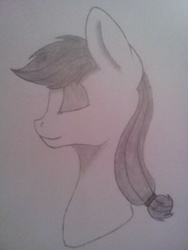 Size: 1920x2560 | Tagged: safe, artist:snowy_sprinkles, applejack, g4, drawing, face, female, monochrome, solo, traditional art