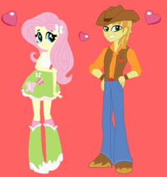 Size: 598x636 | Tagged: safe, artist:themunksandtheetts, braeburn, fluttershy, equestria girls, g4, female, male, ship:braeshy, shipping, straight