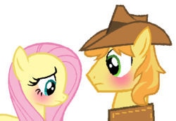 Size: 637x438 | Tagged: safe, artist:dilemmas4u, braeburn, fluttershy, g4, female, male, ship:braeshy, shipping, show accurate, straight