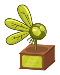 Size: 2396x3000 | Tagged: safe, artist:sollace, parasprite, g4, high res, show accurate, simple background, statue, transparent background, trophy, vector