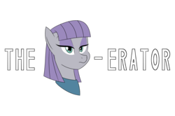 Size: 1800x1200 | Tagged: safe, artist:mofetafrombrooklyn, maud pie, earth pony, pony, g4, bust, female, looking at you, mare, pun, simple background, solo, transparent background, visual pun