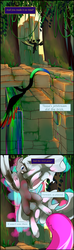 Size: 1167x3935 | Tagged: safe, artist:severus, oc, oc only, oc:stormfront, comic:serpent's coils, coatl, comic, flying, ruins, stories from the front, vivid pony