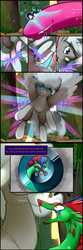 Size: 1167x3501 | Tagged: safe, artist:severus, oc, oc only, oc:axl, oc:stormfront, comic:serpent's coils, coatl, comic, magic, plushification, stories from the front, transformation, vivid pony