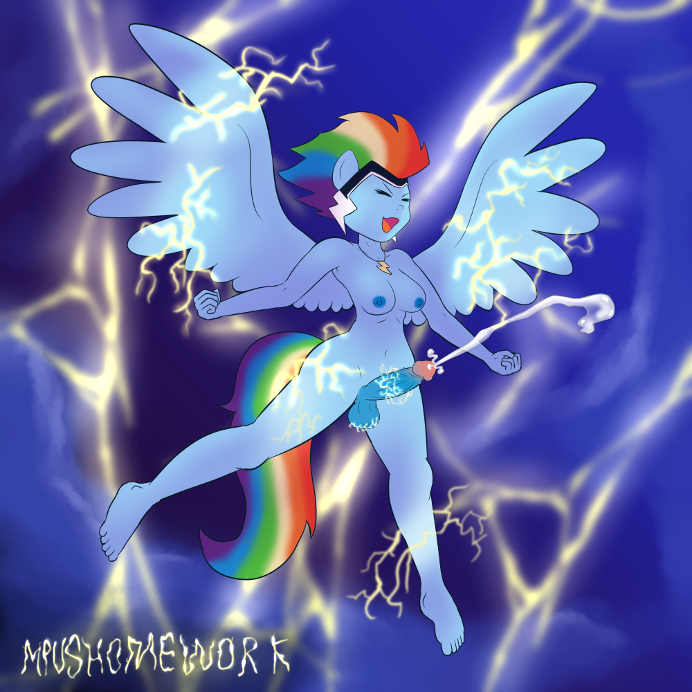 1066032 Explicit Artist Empyu Rainbow Dash Zapp Anthro G4