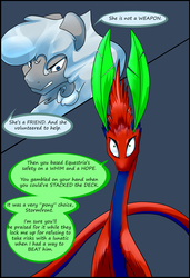 Size: 1026x1500 | Tagged: safe, artist:severus, oc, oc only, oc:stormfront, oc:tezza, comic:serpent's coils, coatl, comic, stories from the front