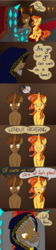 Size: 421x1895 | Tagged: safe, artist:lynx-peregrine, oc, oc only, oc:arcane denial, oc:cinderheart, oc:shadowheart, pony, unicorn, cloak, clothes, comic, golden eyes, jaded hearts, simple background, throne, throne room, torch