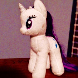 Size: 2448x2448 | Tagged: safe, rarity, g4, high res, irl, photo, picture taken with a potato, plushie, solo, ty