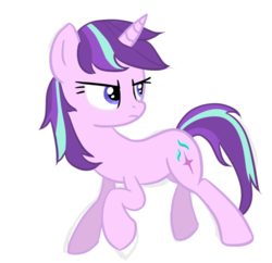 Size: 547x529 | Tagged: safe, artist:paking pie, starlight glimmer, g4, alternate hairstyle, female, solo