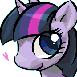 Size: 500x500 | Tagged: safe, artist:tyuubatu, twilight sparkle, pony, g4, female, heart, mare, solo