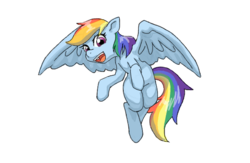 Size: 600x390 | Tagged: safe, artist:invisibleone11, part of a set, rainbow dash, g4, female, simple background, sketch, solo, white background