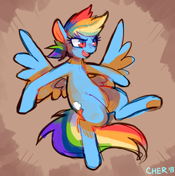 Size: 1280x1287 | Tagged: safe, artist:cherivinca, rainbow dash, g4, female, solo