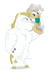Size: 680x1000 | Tagged: safe, artist:dm29, bulk biceps, mayor mare, earth pony, pegasus, pony, g4, duo, duo male and female, female, lifting, male, mare, shipping fuel, simple background, stallion, transparent background, vector