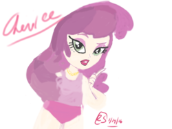 Size: 1280x960 | Tagged: safe, cheerilee, equestria girls, g4, my little pony equestria girls: friendship games, drawing, female, lipstick, solo