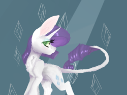 Size: 1280x960 | Tagged: safe, artist:falluna, rarity, classical unicorn, g4, female, horn, leonine tail, solo