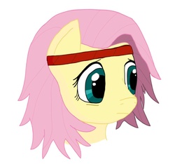 Size: 924x864 | Tagged: safe, artist:camberf, fluttershy, survivor shy, g4, alternate hairstyle, bags under eyes, fanfic, fanfic art, female, headband, solo