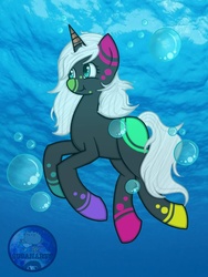 Size: 641x854 | Tagged: safe, artist:diamond kitty, oc, oc only, colorful, cute, underwater, water