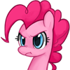 Size: 100x100 | Tagged: safe, artist:pohwaran, pinkie pie, g4, angry, female, icon, simple background, solo, transparent background