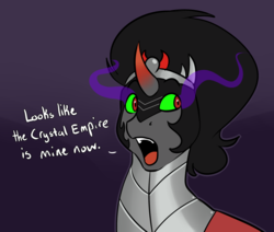 Size: 1280x1083 | Tagged: safe, artist:horsetautology, artist:wiggles, king sombra, ask king sombra, g4, dialogue, male, solo