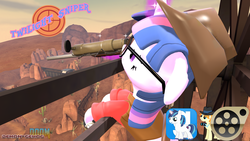 Size: 1920x1080 | Tagged: safe, twilight sparkle, g4, .zip file at source, 3d, gmod, sniper, sniper (tf2), source filmmaker, source filmmaker resource, team fortress 2, twilight sniper