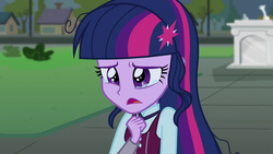 Size: 1280x720 | Tagged: safe, screencap, sci-twi, twilight sparkle, equestria girls, g4, my little pony equestria girls: friendship games, clothes, crying, crystal prep academy uniform, missing accessory, school uniform